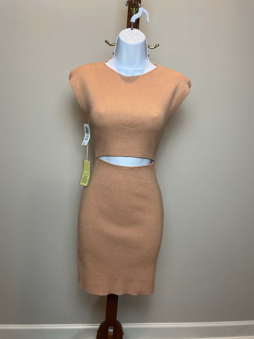 Wilfred Free Terra Cotta Knit Mini Dress Cut Out Size S New With Tag